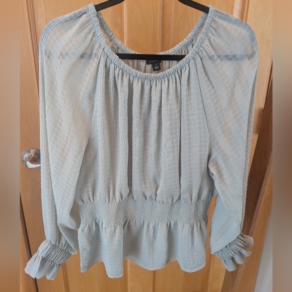 Ann Taylor Tops - Ann Taylor Soft Mint Gathered Blouse